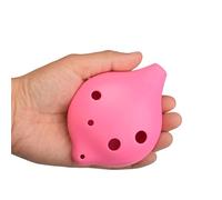 Resin Ocarina 6 Hole Alto C Key AC Beginner Adult Plastic(Pink)