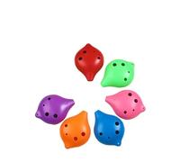 Resin Ocarina 6 Hole Beginner Instrument Beginner AC Mini Music(2Green)