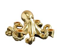 Resin Octopus Candle Stand - Handcrafted Sculpture Holder, Marine Decor | Elegant Coastal Theme with Decorative Detail Feature, Stylish Table Centrepiece for Home Living Room Shelf Nautical Decoration