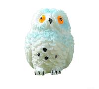 Resin Owl Figure for For miniature Garden Scenes Terrariums Moss Arrangements Succulent Displays and Indoor Outdoor Green Use (4PCS No. 4)