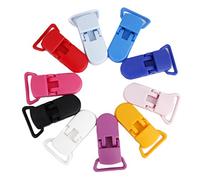 Resin Pacifier Holder Badge Dummy Clips Crafting Supplies 39 x 16mm Pack of 10 Mixed Color