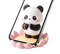 Resin Panda Figure Phone Holder Tabletop Stand Cute Animal Desk Accessory