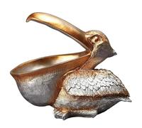Resin Pelican Key Bowl Decorative Catch-All Dish, Big-Mouth Candy & Trinket Bowl for Entryway Table, Keys, and Jewellery Storage, Humorous Home Décor