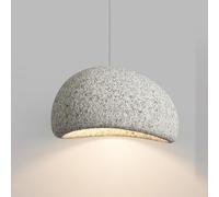 Resin Pendant Light Bedroom Living Dining Room Hall Japanese Wabi-Sabi Style Led Chandeliers Creative Concrete Polystyrene Shade Kitchen Island Bar Ceiling Hanging lamp with E26 Base ( Color : A , Siz