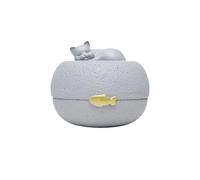 Resin Pet Memorial Urn for Cats & Dogs - Elegant Decorative Ash Storage Keepsake for Pet departure Tribute & Memorial Ceremony(Cat)