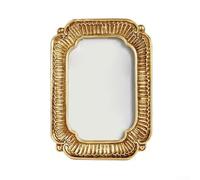 Resin Photo Frame Styled with Vintage Gold Shell Pattern Accepts 4x6 Inch Photos With Option to Rotate Between Two Orientations