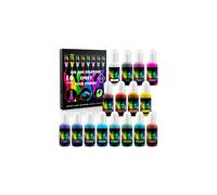 Resin Pigment Liquid Dye by Bik Bok Creations 16 Epoxy Colours Lightfast Intense and Intermixable Perfect for Jewellery Making and Other DIY Arts and