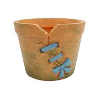 Resin Planter-Flower Pots | Bowknot Sew Pots For Plants, Rustic Vase Containers With Drainage Hole, Bonsai Decoration Ornaments For Home, Garden, Patio,