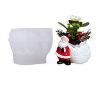 Resin Planter Moulds - 3D Santa Claus Cement Silicone Mould, Candy Container Molds | for Plaster Art Teachers, Craft Lovers, Party Lovers,