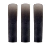 Resin Plastic Saxophone Reeds 3 Pack for Clarinet, Soprano, Alto, Tenor Sax - Black, Yellow, Red, Easy Blow, Smooth Wind Flow, for DURABLE Synthetic Material