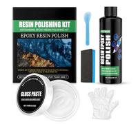 Resin Polishing Kit, Epoxy Resin Polish, Epoxy Resins Polishing Compound, Removes Scratches and Sanding Marks, Restores the Shine of Tables, resin, And Crafts, 100g+100ml