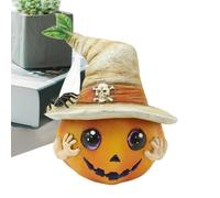 Resin Population Population Table Figure - Autumn Ornament For Thanksgiving Home Balcony Window, Pumpkin Decor | Patio Room D