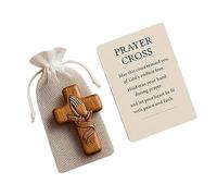 Resin Prayer Cross Pocket Card, A Pocket-Sized Sanctuary, Handmade Prayer Hands Cross for Christian Gifts, A Silent of Faith