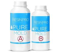 Resin Pro Pure Mold Liquid Silicone Rubber (1Kg) - Fast-Curing, Non-Toxic, & Translucent - Ideal for Epoxy, Polyurethane, Plaster, Wax, Cement Molds - Hardness 13 Shores - 100% Made in Italy
