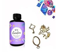 Resin Pro UV-Creation - UV Resin for Bijoux, DIY, Jewellery Making, Rings, Bracelets, Necklaces, Earrings, Compatible with Coloured Pastes and Pigments, Quick Drying (200 ml)