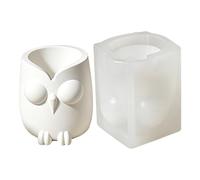 Resin Project Owl Mold Translucent Silicone Template Builds Desktop Pen Cup Floral Accent Holder, Demolding Finish Supports Plaster Wax Casting Owl Casting Form Decorative Container Mold Pen