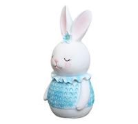 Resin Rabbit Figures Mini - Cute Easter Bunny Miniature Figures for Spring Decoration, Desk, Bookcase, Office, Living Room or Bedroom, Country House Style Decoration, Interior Ornament, Balcony