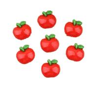Resin Red Apple, 50pcs Resin Red Apple Flatback Button Craft Appliques, Red Apple Charms, Cute Fruit Resin Charms, Resin Dangle Charms Pendants, Fruit Shape Dangle Pendants for DIY Handcraft