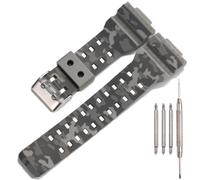 Resin Replacement Bands Compatible with Casio G-Shock GA100 GA-100 GA-120 GA110 GD-120 GD100 Watch Strap (Camouflage lightgray)