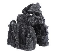 Resin Reptile Hideout Cave Black Simple Snake Tank Decor