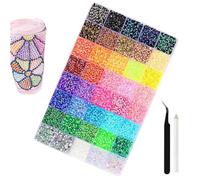 Resin Rhinestones for Glitter Decoration - Jewelry Making Project | Rainbow with Flat Bottom | For Face Makeup Bottles Fabric Shoes Phones Clothes Nails