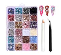 Resin Rhinestones Kit, Bedazzler Kit Gems with Tweezers and Dotting Pen