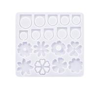 Resin Rings Maker Silicone Mold Set Silicone Flower Butterfly Christmas Rings Jewelry Molds for Craft Enthusiasts Butterfly Flower Shapes