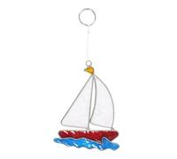Resin Sailboat Suncatcher: Seaside Charm Decor & Ocean Holiday Souvenir - Coastal Window Decoration by Something Different Wholesale