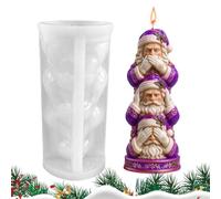 Resin Santa Claus Silicone Mould for Christmas Decoration in Plaster | Soap Mould for Beginners Teachers Artists Amateurs Creative Leisure Home Apartment
