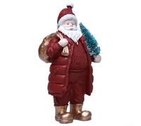 Resin Santa Figurine 20cm Hand-Painted Collectible Holiday Decor | Crafted from resin with intricate hand-painted details for seasonal displays and family traditions