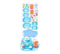 Resin Scene Builders, Stackable 3D Decals, 4.13x9.06 Inches Crystal Tags with Clear Base, Layered Epoxy Embellishments, Desktop Labels with Shiny Finish, Workplace Ornament for Desk and Home