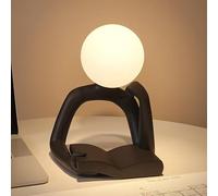 Resin Sculpture Night Light - USB Powered Decorative Statue with Cold Lighting for Desk Decor