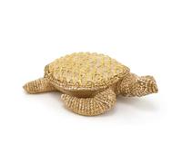 Resin Sea Turtle Ornament | Coastal Turtle Decoration with Rustic Rattan Effect | Nautical Shelf Decor for Ocean Lovers & Beach-Themed Homes