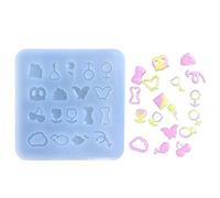 Resin Shaker Filling Mold Silicone Flower Epoxy Filler Casting Filling for Jewelry Making Casting Molds Silicone Jewelry Crystal Flowers Square