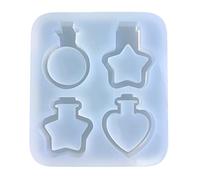 Resin Shaker Molds Silicone Mold Charms Pendant Jewelry Casting for Making Cute Keychain Epoxy Mold Kits Epoxy Molds Necklace Heart