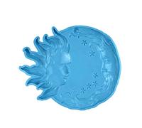 Resin Silicone Mold Large for Sun Moon Face Shaped Epoxy Casting Mold Art Craft Making Decor for Wall Bathroo Wall Decor Molds Epoxy Resin