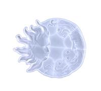 Resin Silicone Mold Large for Sun Moon Face Shaped Epoxy Casting Mold Art Craft Making Decor for Wall Bathroo Wall Decor Molds Epoxy Resin