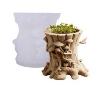 Resin Silicone Molds - Mushroom and Tree Stump Easy Release Molds, Candle Holder Silicone Resin Mold for Home Decor, Arts & Crafts, Storage Container, Flower Pot, Pencil Cup, Creative Handmade Project