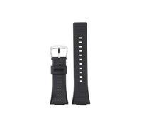 Resin Silicone Watchband Fit for Casio G-Shock GA-110 GM-110GB GA-100 GA-120 GA-700 GA-800 Rubber Watch Strap(Black-steel)