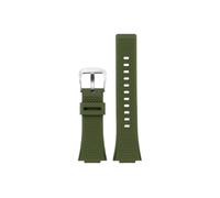 Resin Silicone Watchband Fit for Casio G-Shock GA-110 GM-110GB GA-100 GA-120 GA-700 GA-800 Rubber Watch Strap(Green-steel)