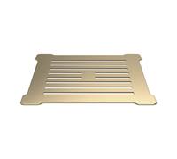 Resin Slimline Shower Tray Grill Waste - Black with Brushed Brass Top