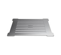 Resin Slimline Shower Tray Grill Waste - Black with Chrome Top