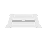 Balterley Shower Tray Waste with Drain Cover, Square Shower Trap Cover, Waste Replacement for Bathroom Tray, Drain Covers for Bathroom Trays, Trap Covers Replacement - 114 x 114 x 86mm (White)