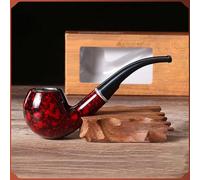 Resin Smoking Pipe for Tobacco Lightweight & Durable Pipe with Flat Bottom Beginner-Friendly Design Smooth Smoking Experience for Pipe Smokers (G)