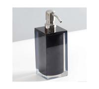 Resin Soap Dispenser for Bathroom Kitchen Countertop, Pump Bottle, Hand Lotion Dispenser with Stainless Steel Pump(Black)