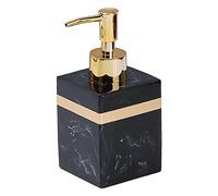 Resin Soap Dispenser Reusable for Tabletop Kitchen Bathroom Shower Shampoo Black-250ML