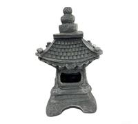 Resin Solar Outdoor Light Vintage Stone Design(Large Size) | Solar powered, auto dusk to dawn, energy saving, no wiring needed, illumination