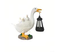 Resin Solar Powered Duck Ornament Handmade Detail