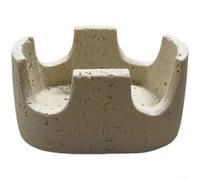 Resin Sponge Holder Crown Design 11.5x8x6cm Drainage Rack Organizer | Moisture-Resistant Resin Easy-Clean Finish Open Ventilation Base Compact for Countertop Storage