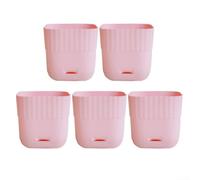 Resin Square Flower Pots 12cm Indoor Set Resin Square Flower(pink)